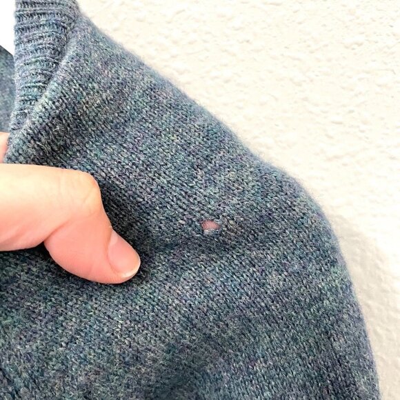 Lambs Wool The Edinburgh Woollen Mill Blue Sweater Size 44 - Picture 3 of 5
